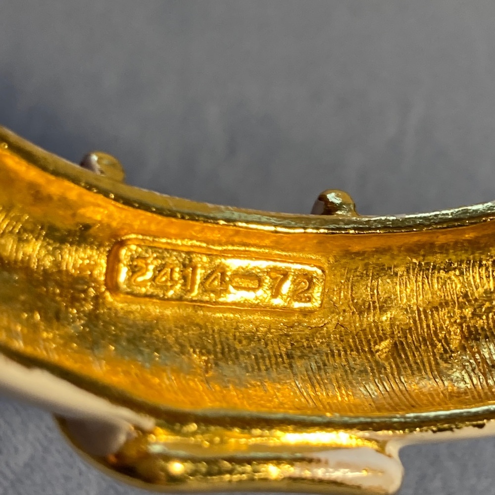 Original by Robert enamel clamper bangle bracelet white gold - Picture 5 of 16